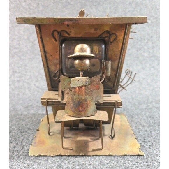 Steam Punk Copper/Tin Music Box Man Play Piano "The Sting" Unique Piece - Picture 2 of 10